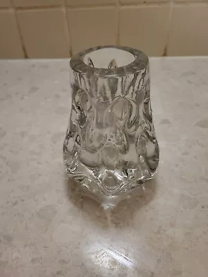 Buy Rare Vintage 1970s Liskeard UK Studio Glass ‘Knobbly’ Vase LG Marked On Base VGC • 15.99£