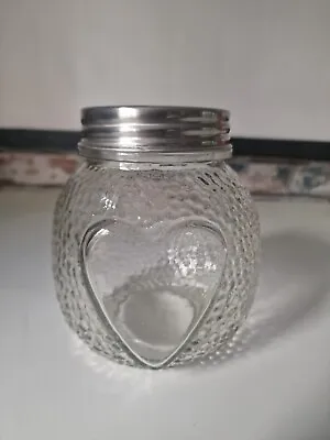 Buy Vintage Glass Sweet Jar An Embossed Heart Design On  - BN4 • 5£