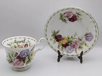 Buy Royal Albert Flower Of The Month April Sweet Pea -  Teacup & Saucer Set  • 12.95£
