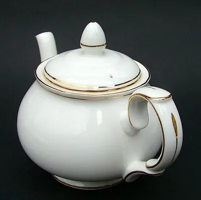 Buy Small Duchess Bone China White & Gold 500ml Breakfast Teapot Lid Excellent Cond • 24£