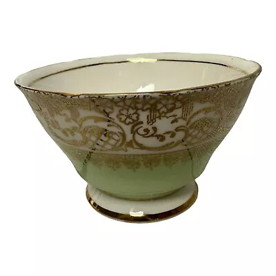Buy Royal Stafford Sugar Bowl White Green Gold Bone China Vintage • 8.99£