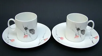 Buy TWO Thomas Germany 1980's Rosenthal Quince 100ml Coffee Cups & Saucers - In VGC • 9.95£