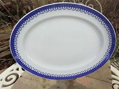 Buy Antique 1920's Losol Ware Claremount Keeling & Co Large Blue & White Meat Plate • 18£