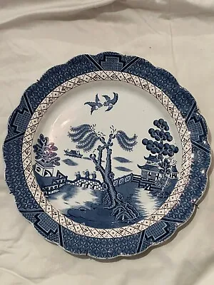 Buy Booths Pottery 'real Old Willow' A8025 Blue & White Vintage Lunch Plate England • 5£