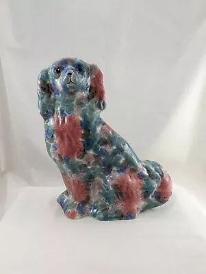 Buy Vintage Park Rose Bridlington England Pottery Floral Spaniel Dog Figurine... • 14.99£