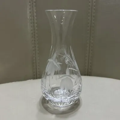 Buy Vintage Stuart Cut Crystal Glass Fuchsia Pattern Posy Bud Vase • 9.99£