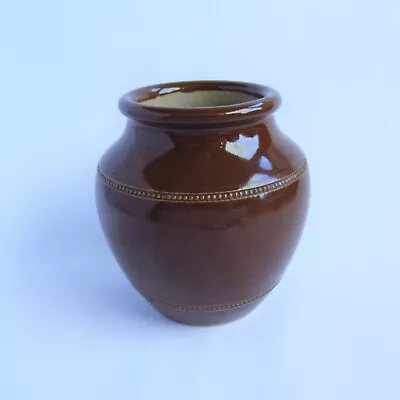Buy Vintage Lovatt's Langley Ware Brown Ceramic Pot - Stoneware England Bowl • 15£