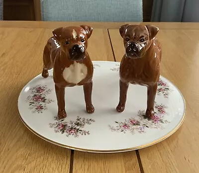 Buy Two Large Vintage Beswick  Boxer Dogs. • 7.50£