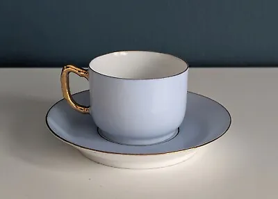 Buy A.K. Limoges Robin's Egg Blue And Gold Demitasse Cup And Saucer • 25.09£