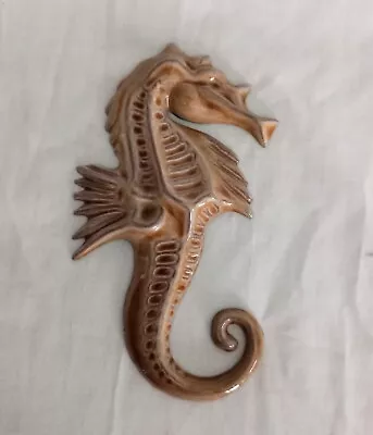 Buy Guernsey Pottery Seahorse Vintage Studio Pottery Wall Hanging 5.25  Brown Glaze • 29.99£