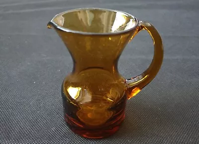 Buy Vintage MCM Whitefriars Or Krosno Small Amber Glass Jug 1960s 1970s • 15.99£