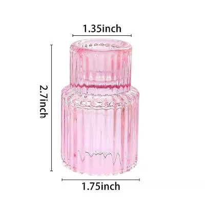 Buy Clear European Candlestick Stand Glass Glass Candle Holder  Dining Room • 5.98£