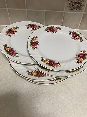 Buy 5 X Wood & Sons COTTAGE ROSE 10 Inches Dinner Plates- VGC • 7.50£