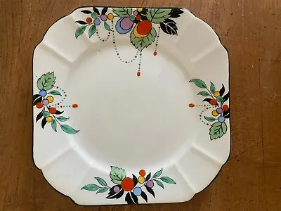Buy X1 Shelley China Square Side Plate, Pattern #11425 Art Deco • 25£
