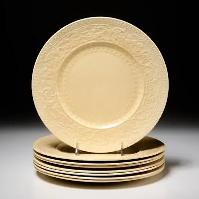 Buy (8) Eight Royal Cauldon England Dinner Plates Cream Embossed 11  VTG READ • 115.26£