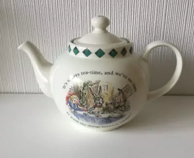 Buy Alice In Wonderland - Poole Pottery Tea Pot ‘ The Mad Hatter’s Tea Party ‘ • 19.99£