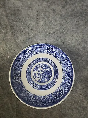 Buy Vintage Antique Blue White Willow Pattern Saucer Dessert Plate Replacement  • 18.35£