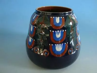 Buy RS0918-387: Karlsruhe Art Nouveau Vase Ceramics Slip Painting • 109.44£