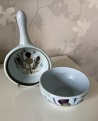 Buy Buchan Portobello Stoneware Scottish Pottery: Thistle Design: 2 Items: Ex Cond • 9.95£