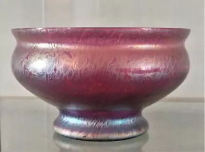 Buy Beatiful Vintage Royal Brierley Studio Red Iridesent Centrepiece Fruit Bowl 1985 • 109.99£