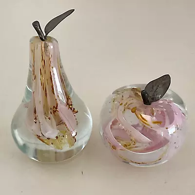 Buy Vintage Set Of Apple And Pear Paperweights • 10£