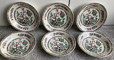 Buy 6 X Vintage Lord Nelson Pottery Indian Tree Soup Dessert Bowls 18.5cm VGC • 14.99£