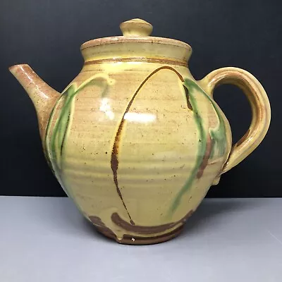 Buy Clive Bowen Large Wood Fired Earthenware Decorated Teapot #1267 • 225£