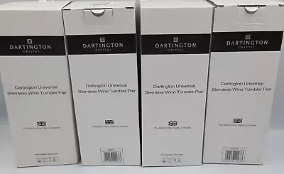 Buy Set Of 8 Boxed Dartington Crystal Stemless Wine Tumblers #5093 • 19.99£