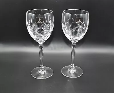 Buy 2 Royal Doulton Cut Crystal Daily Mail White Wine Glasses 2 Pairs Available • 15£