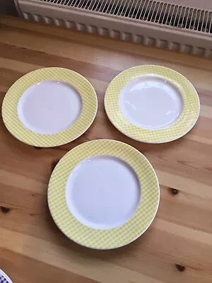 Buy 3 Royal Crown Duchy - Yellow Chequered Side Plates Fine Bone China - Numbered - • 14£