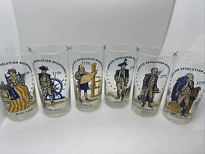 Buy Libbey Glass Company American Revolution Bicentennial Tumbler Set Of 6 1776 1976 • 47.94£