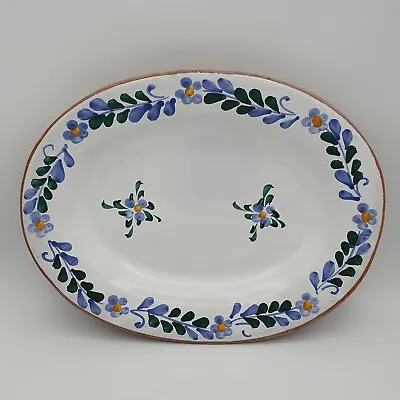 Buy Portuguese Pottery Terracotta Serving Dish Oval Dish Signed By Portugal Potter • 14.99£