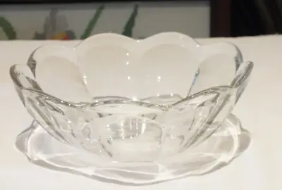 Buy Vintage Art Deco Davidson Chippendale Glass  Fruit Bowl Clear 20.5 Cm Dia • 9£