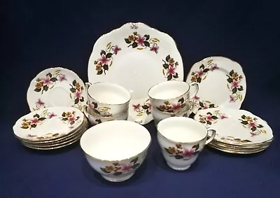Buy Vintage Duchess Bone China Tea Set For 5 Floral Pattern 202 21 Pcs • 34.99£