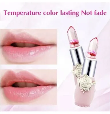 Buy Bright Flower Crystal Jelly Lipstick Magic Temperature Change Color Lip Cosmetic • 3.71£