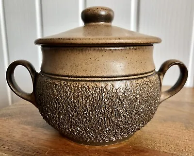 Buy Vintage Denby Pottery Cotswold Brown Rustic Stoneware Lidded Handled Bowl Pot • 7.75£