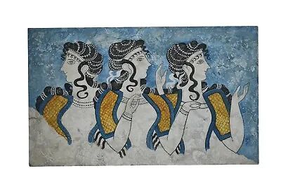 Buy Ladies In Blue Knossos Minoan Palace Crete REAL Fresco Female Painting On Wall • 252.10£