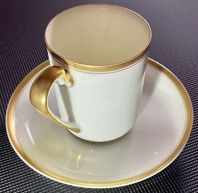 Buy Vintage Noritake Flat Cup And Saucer Set Coffee Gold Trim Japan • 14.47£