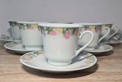 Buy Vintage Chinese Tea Set For 6 Porcelain Painted Floral • 20£