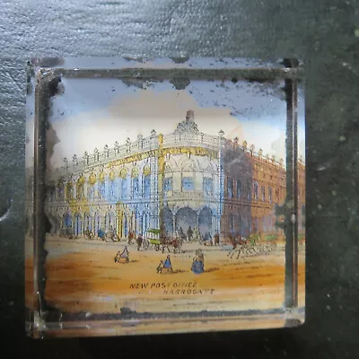 Buy Antique Victorian  Souvenir Glass Paperweight New Post Office, Harrogate • 7.50£