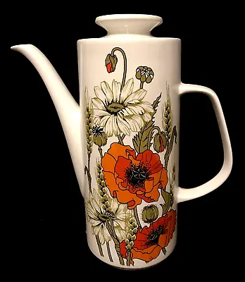 Buy Vintage J G Meakin Tall Coffee Pot Orange Poppies 60 70s MCM EXCELLENT CONDITION • 7.99£
