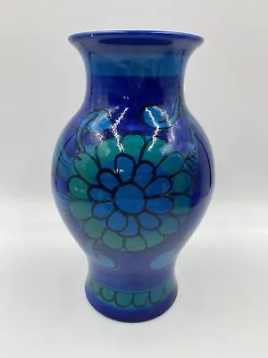 Buy Vintage 60s Blue Raymor Bellini Floral Mid Century Modern Italy Pottery Vase • 235.17£