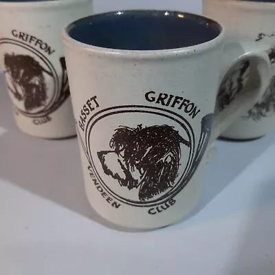 Buy 3 X Laugharne Pottery Handmade Mugs Vintage Basset Griffon Vendeen Club Dogs • 9.99£