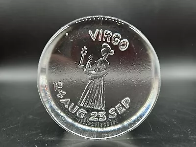 Buy DARTINGTON GLASS - Zodiac Paperweight - VIRGO - VGC • 5£