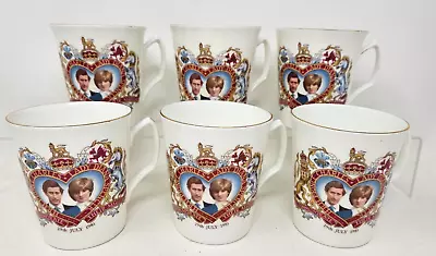 Buy Charles & Diana Ashley Bone China 1981 Royal Wedding Mug X 6! • 9.99£