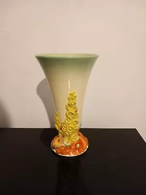 Buy Art Deco Clarice Cliff Vase Small Chip • 39.99£
