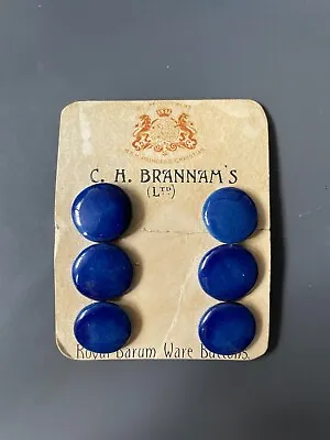 Buy Very Rare C.H. Brannam Royal Barum Ware Buttons Blue Earthenware • 189.99£
