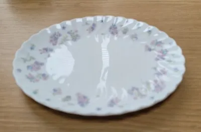 Buy Vintage WEDGEWOOD April Flowers 6 3/4” Small OVAL PLATE No. 7 Bone China WHITE • 10£
