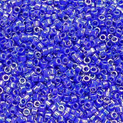 Buy MIYUKI DELICA Glass Seed Beads 11/0 -  Various Colours - AB Coated Opaque Transp • 5.79£