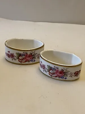 Buy Two Royal Crown Derby English Bone China Napkin Holders (Boxed) • 6£